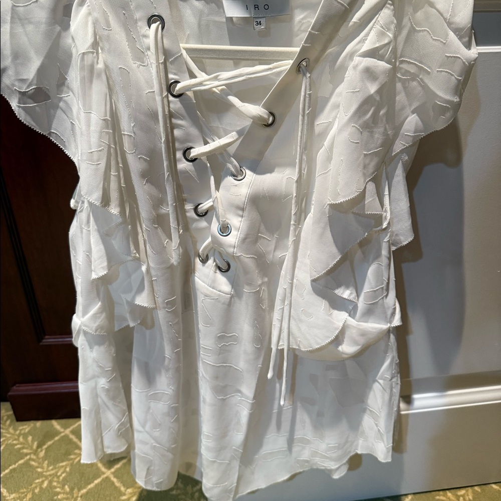 Iro white shear shirt size 34
